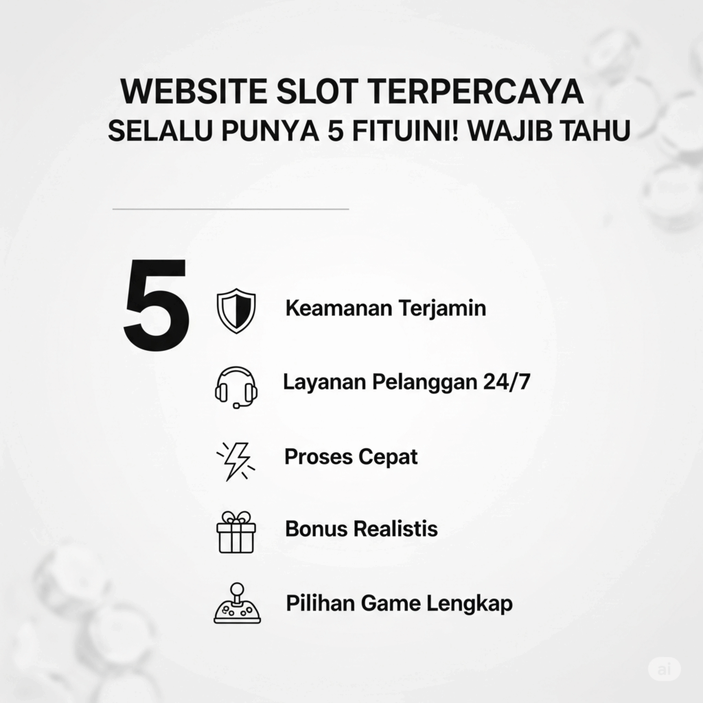 Website Slot Terpercaya Selalu Punya 5 Fitur Ini! Kamu Wajib Tahu