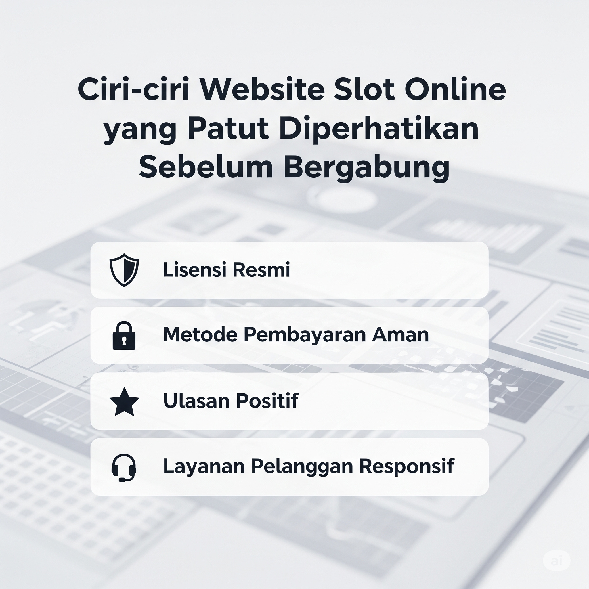 Ciri‑ciri Website Slot Online yang Patut Diperhatikan Sebelum Bergabung